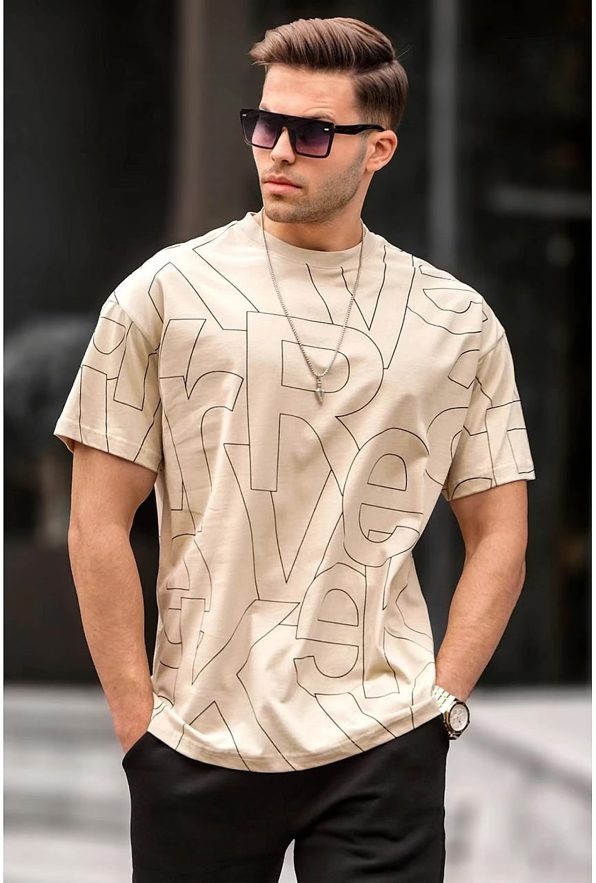 Men's Letter Pattern T-Shirt