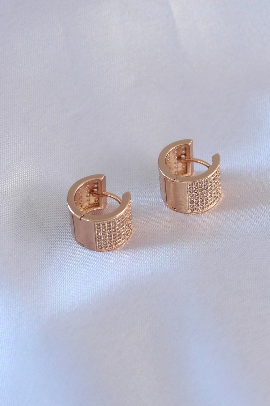 Rose Gold Stone Earrings