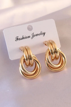 Double Ring Hoop Earrings