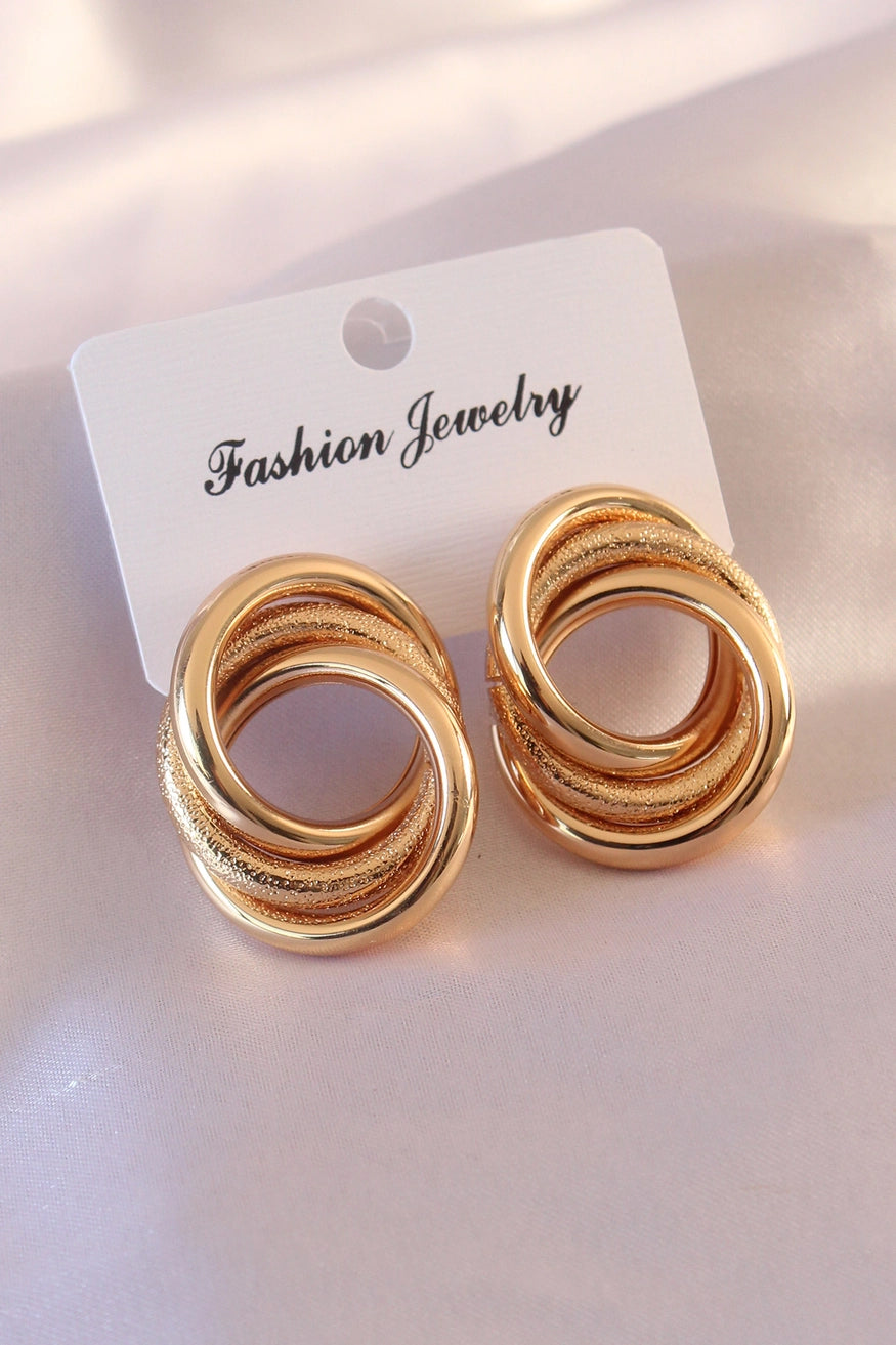 Gold Spiral Earring